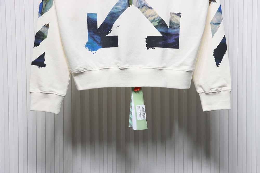 Off white oil painting print crew neck sweatshirt