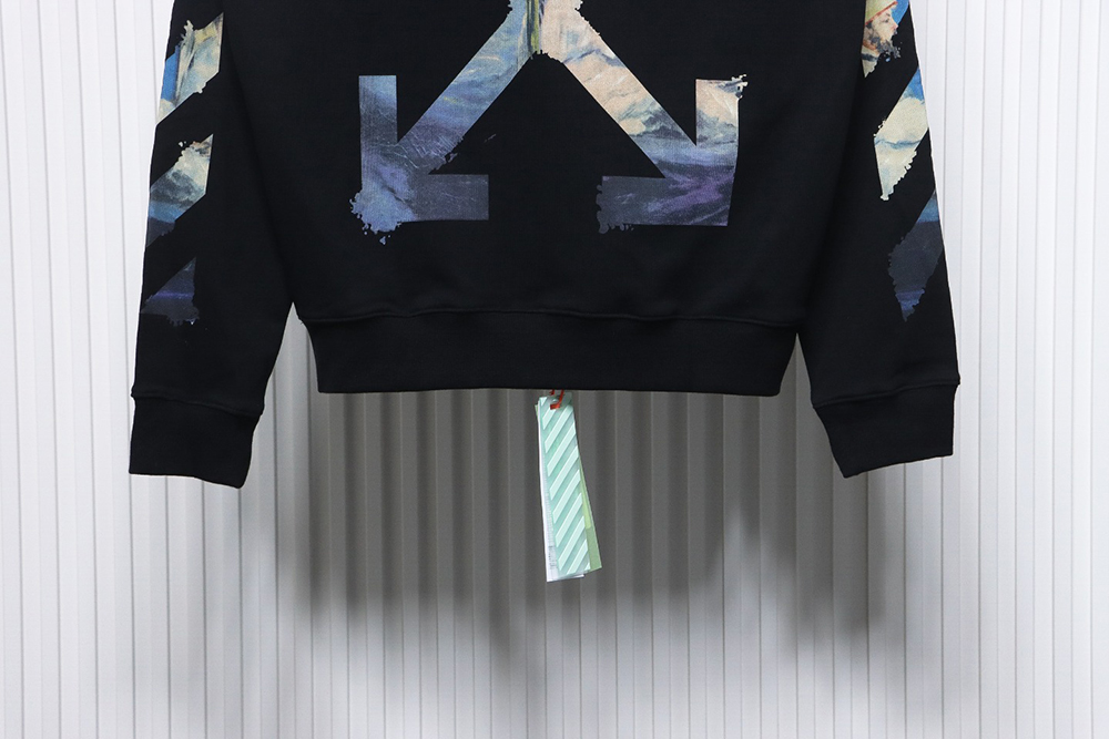 Off white oil painting print crew neck sweatshirt TSK1