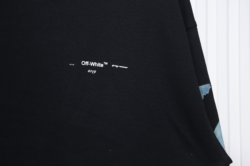 Off white oil painting print crew neck sweatshirt TSK1