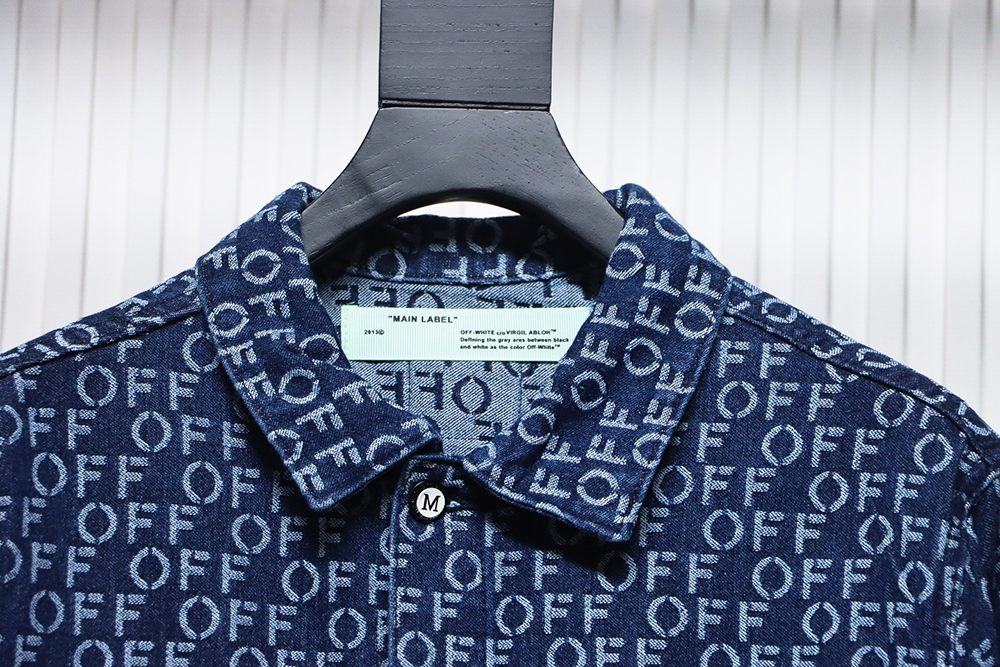 Off white all-over print OFF jacquard denim jacket