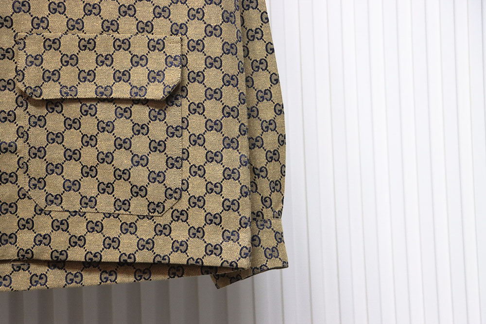 Gucci Double G all over print multi-pocket lapel jacket TSK1