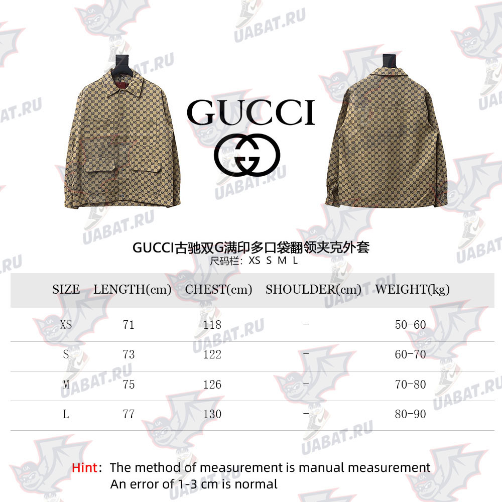 Gucci Double G all over print multi-pocket lapel jacket TSK1