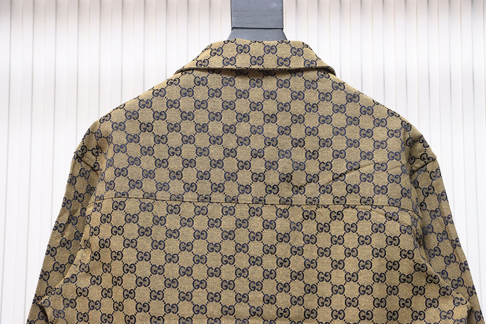Gucci Double G all over print multi-pocket lapel jacket TSK1