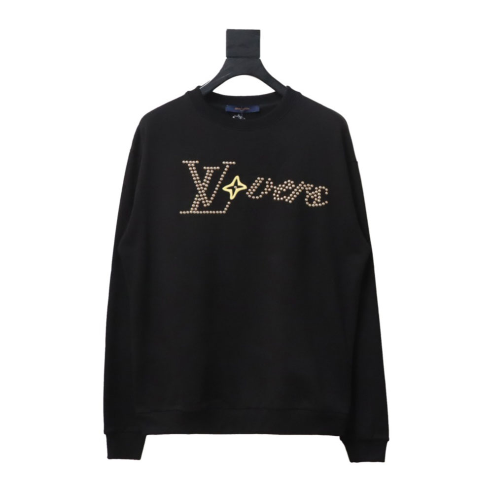 Louis Vuitton long-sleeved sweatshirt with metal studs