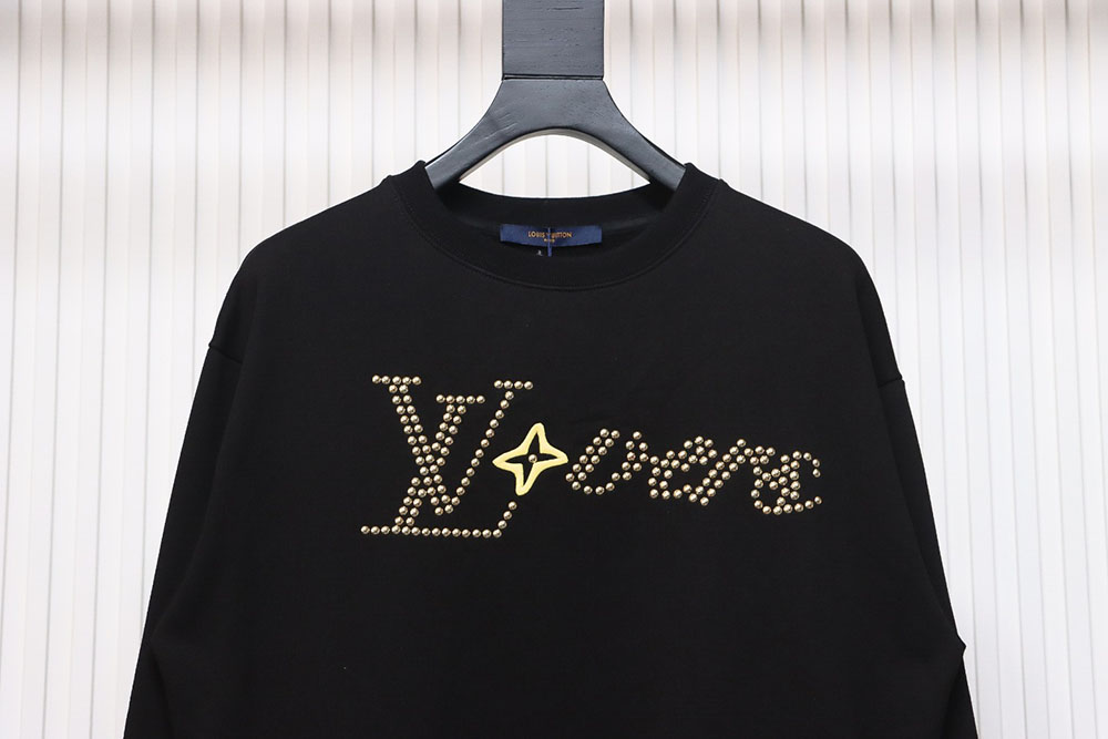 Louis Vuitton long-sleeved sweatshirt with metal studs