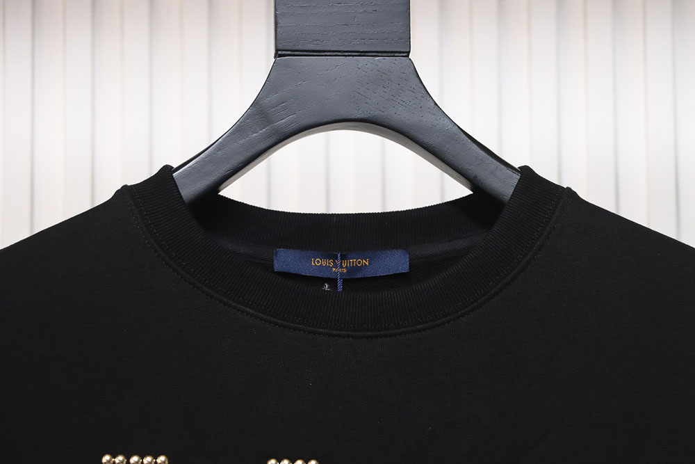 Louis Vuitton long-sleeved sweatshirt with metal studs