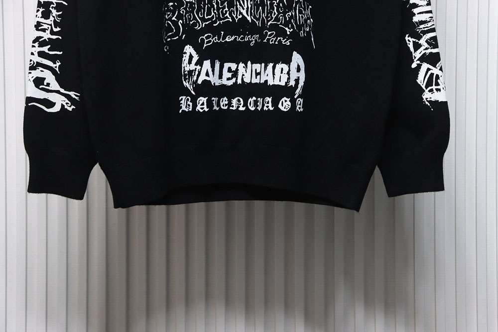 Balenciaga flame logo print sweater
