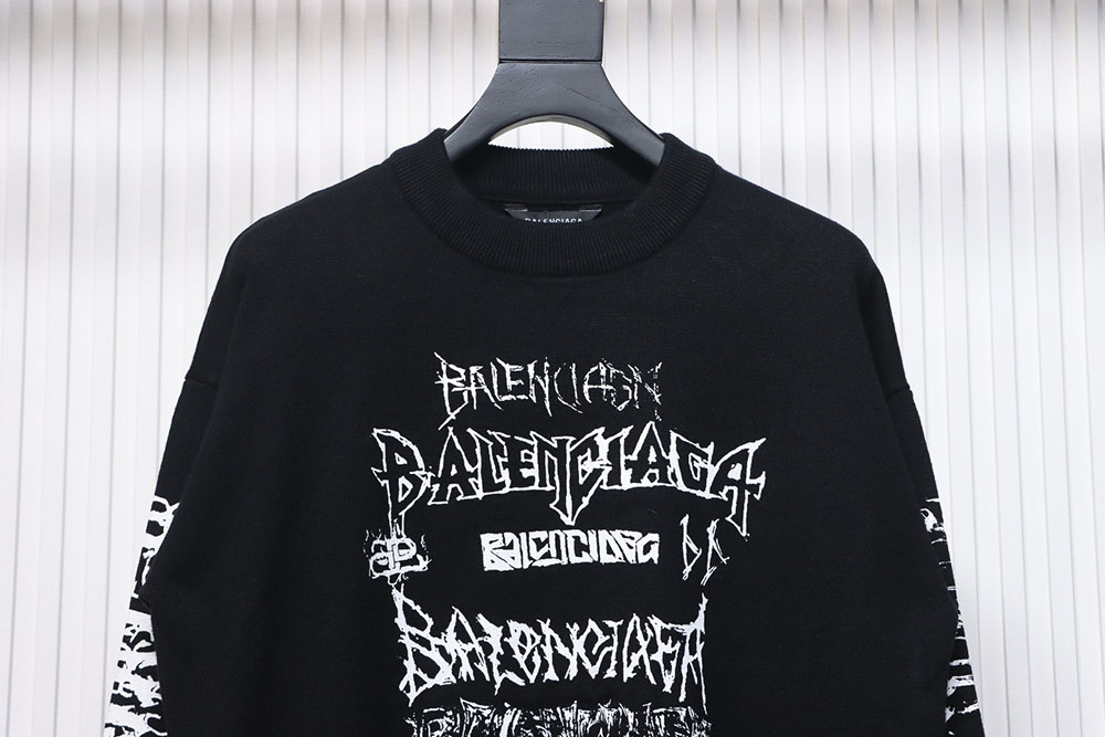 Balenciaga flame logo print sweater