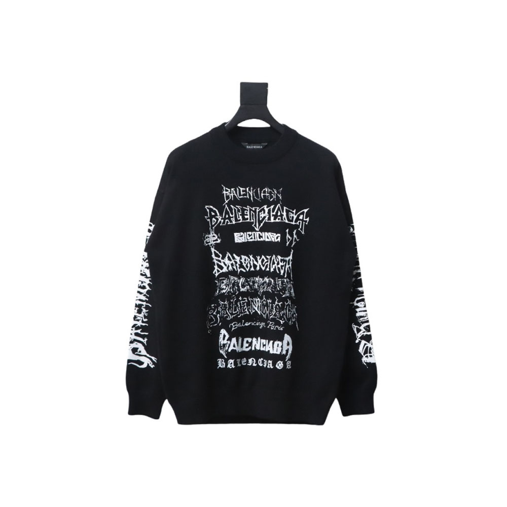 Balenciaga flame logo print sweater