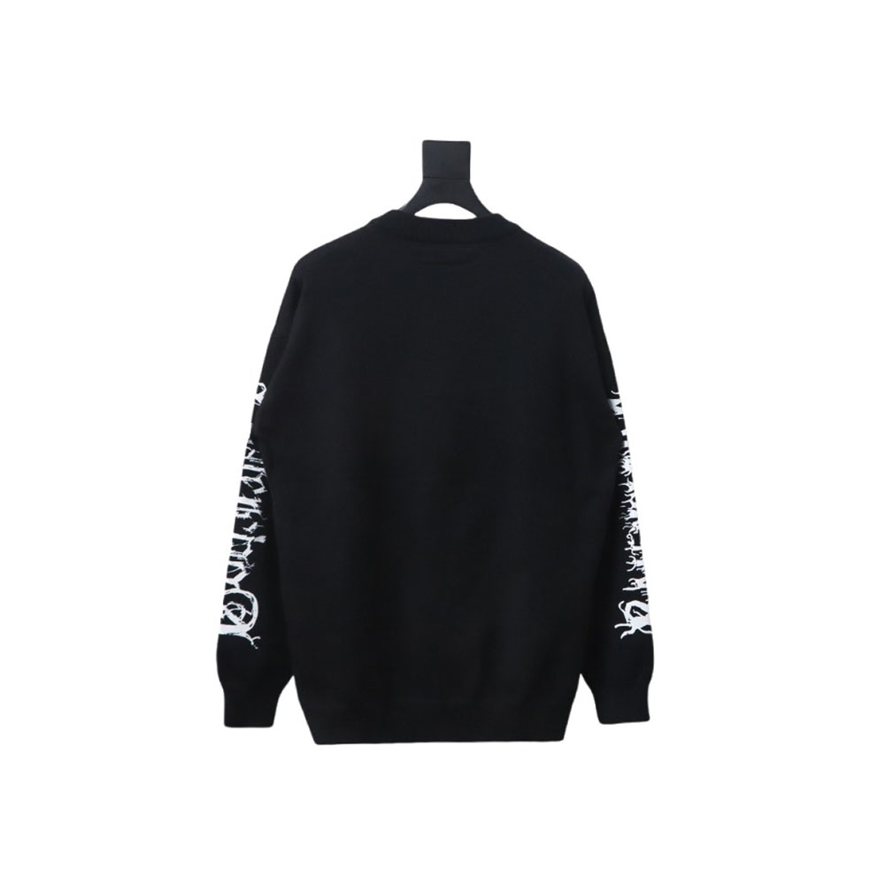 Balenciaga flame logo print sweater