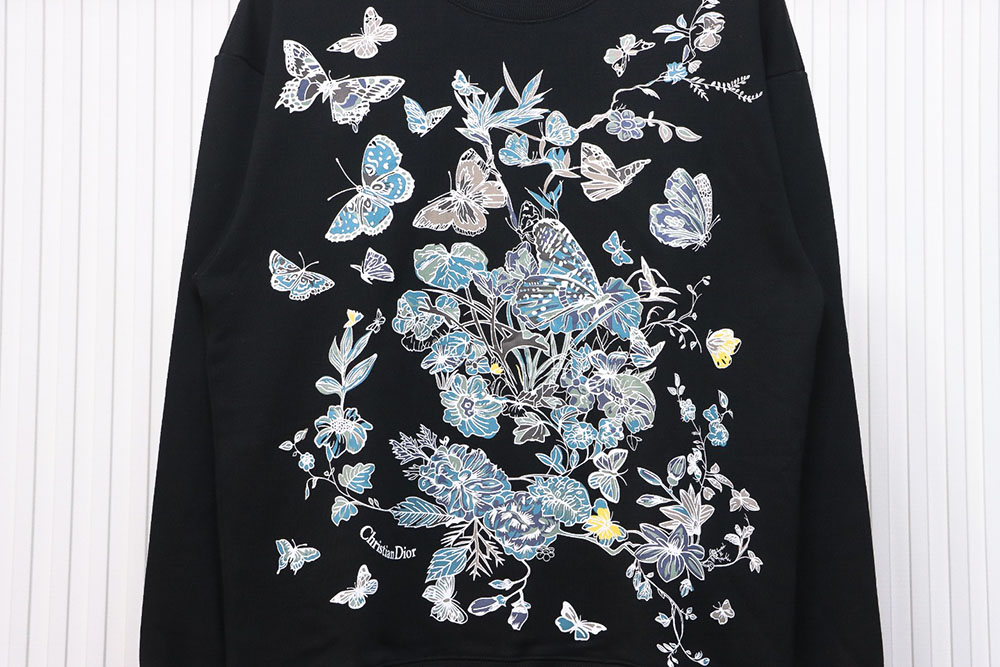 Dior floral butterfly crewneck sweatshirt TSK1