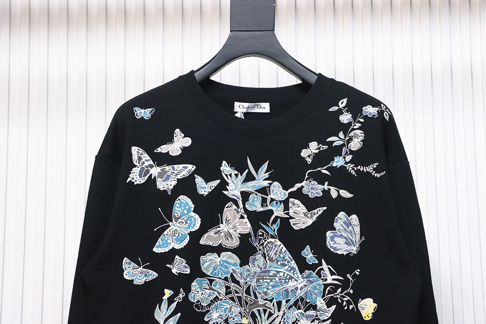 Dior floral butterfly crewneck sweatshirt TSK1