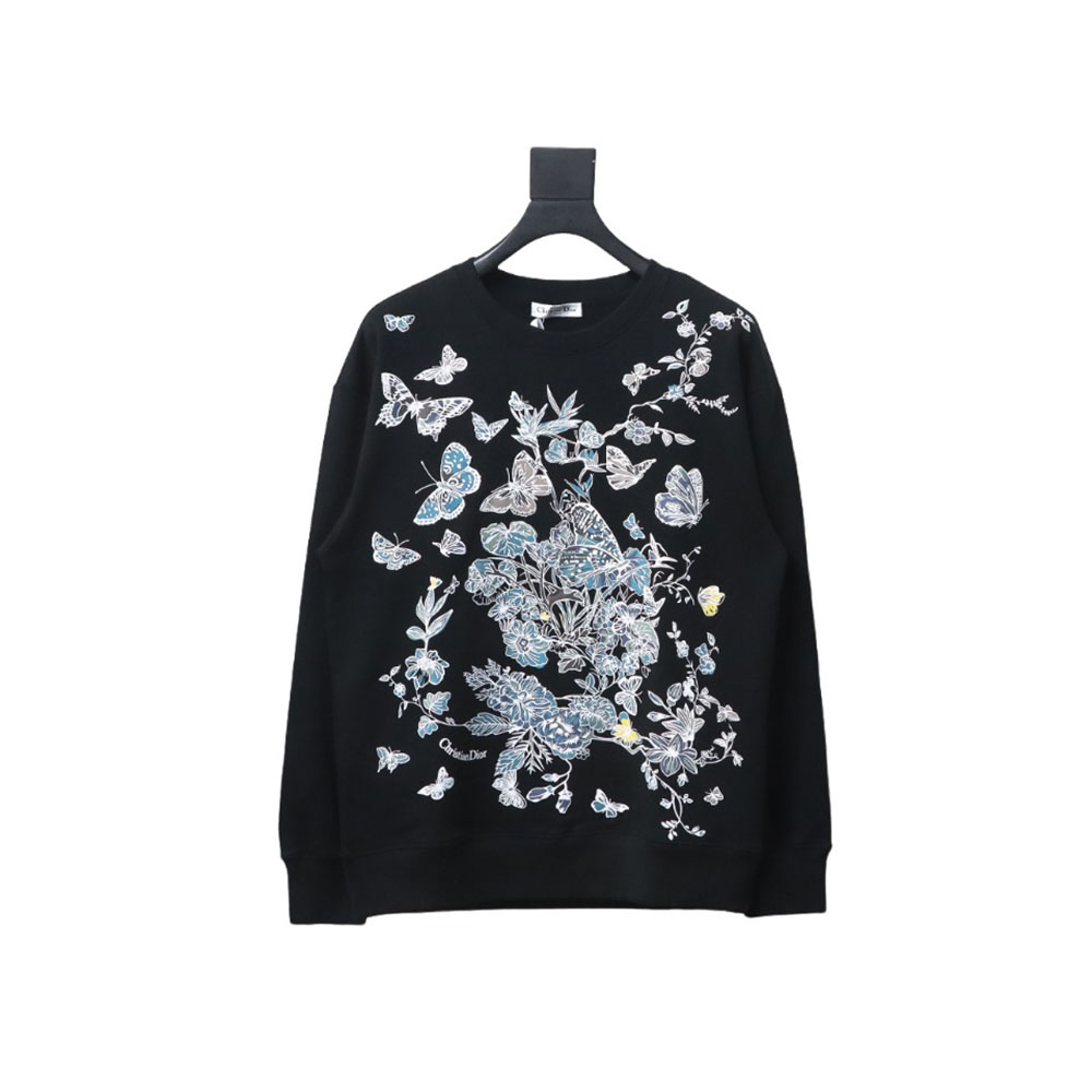 Dior floral butterfly crewneck sweatshirt TSK1