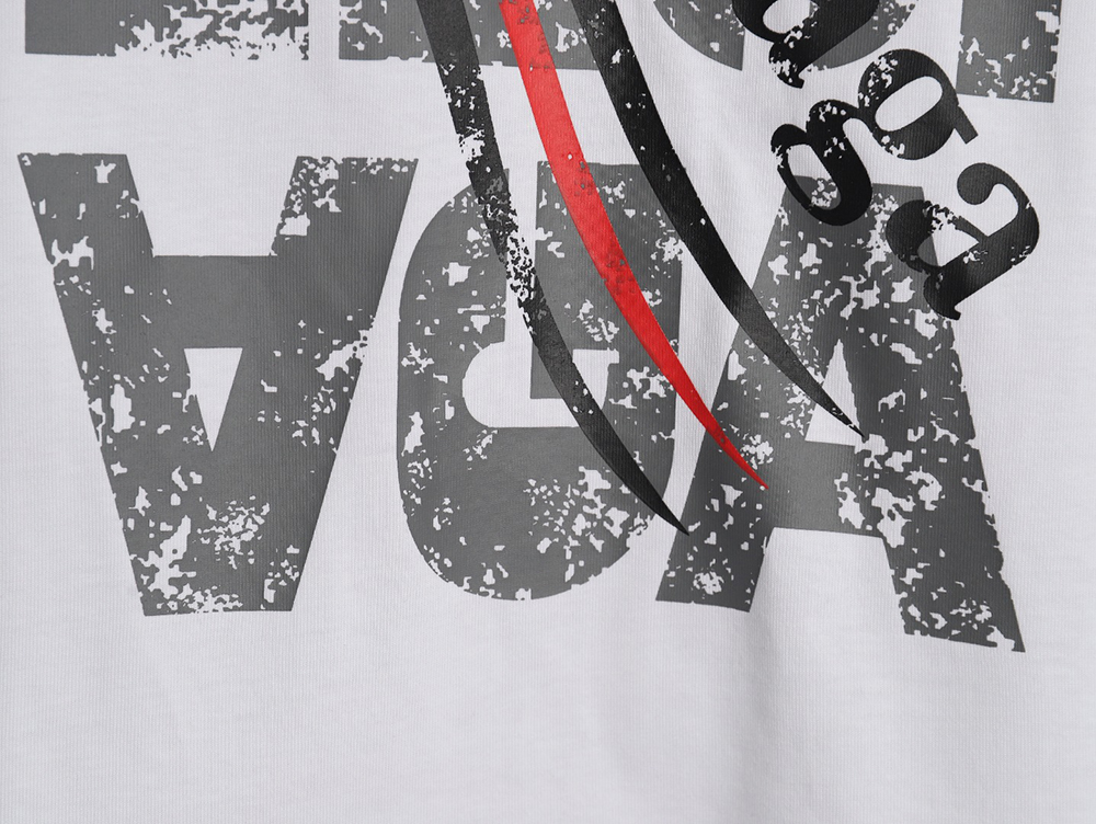 Balenciaga mottled old letter logo short sleeve