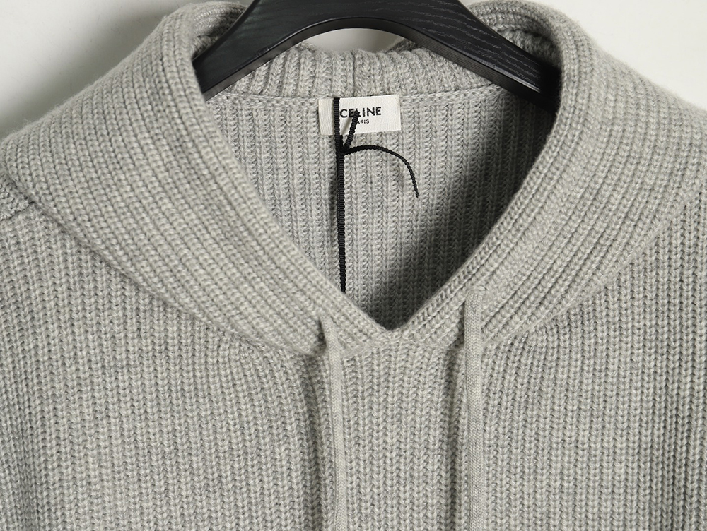 Celine felt lettering hooded sweater