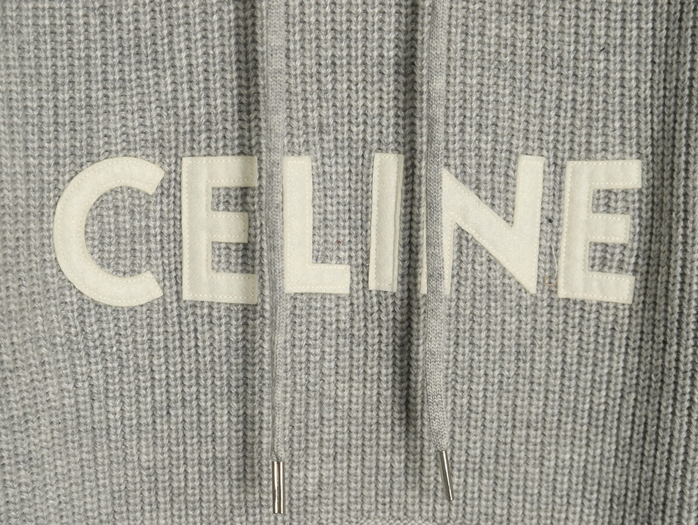 Celine felt lettering hooded sweater