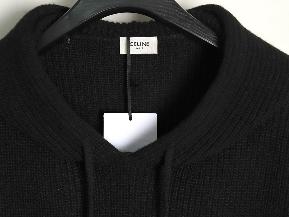 Celine felt lettering hooded sweater TSK1