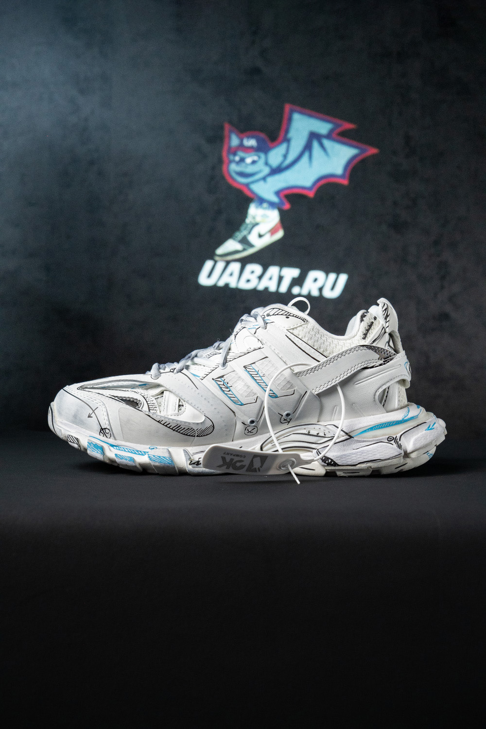Balenciaga Track 3.0 White Blue Black High Art Graffiti