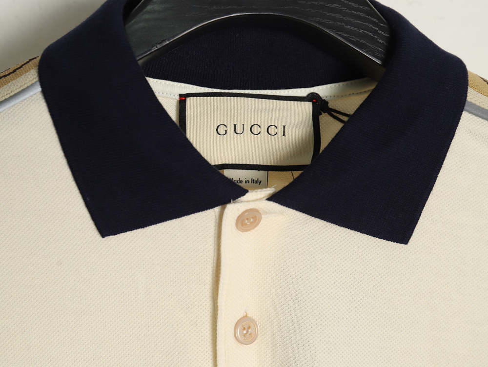 Gucci reflective webbing polo short sleeve