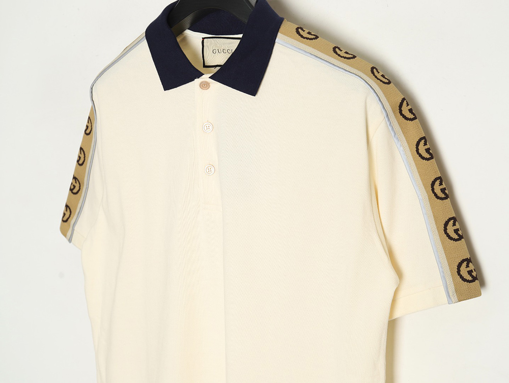 Gucci reflective webbing polo short sleeve