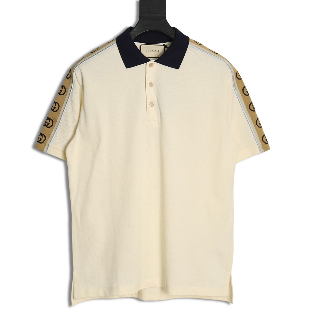 Gucci reflective webbing polo short sleeve