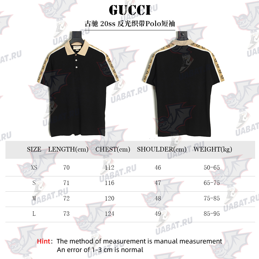 Gucci reflective webbing polo short sleeve TSK1