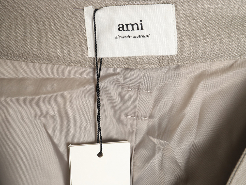 Ami Paris wool zip-up tailored trousers