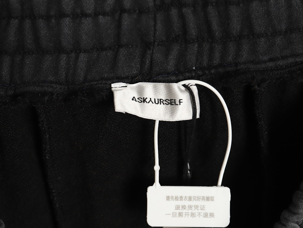 Askyurself heavy knife cut damaged hem washed distressed trousers S-XL