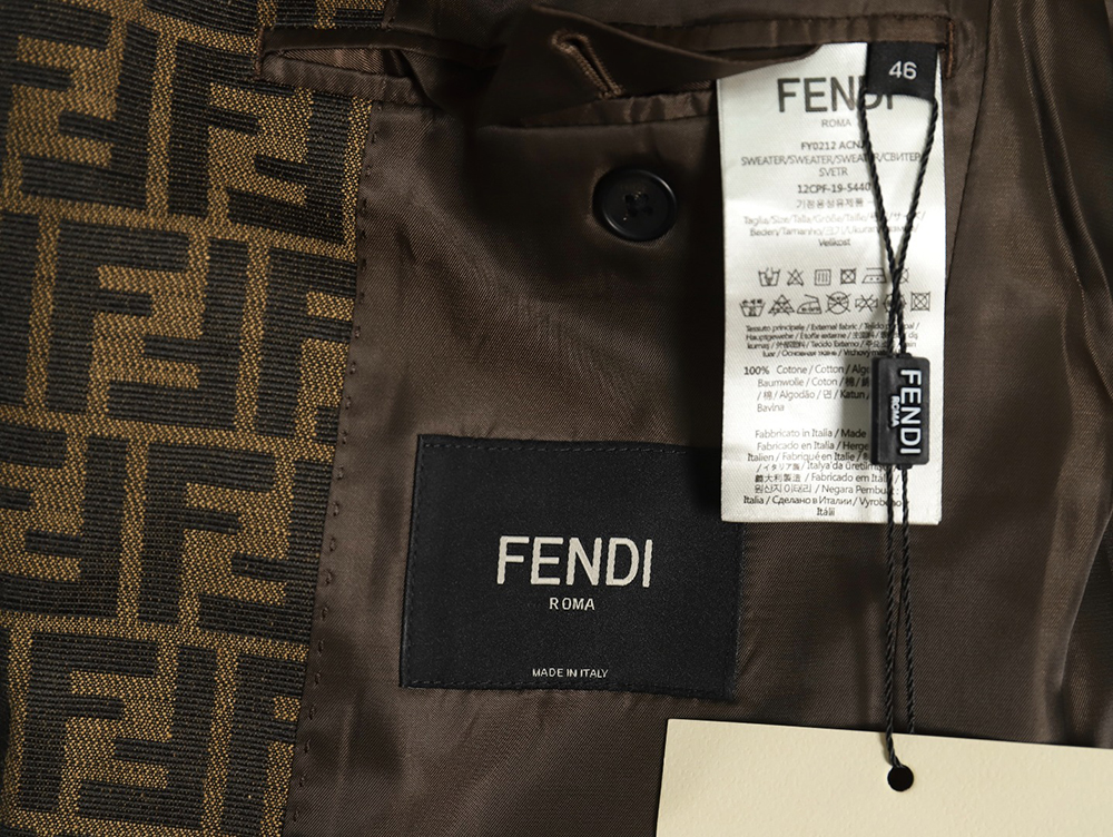 Fendi all over print FF suit jacket 46-52