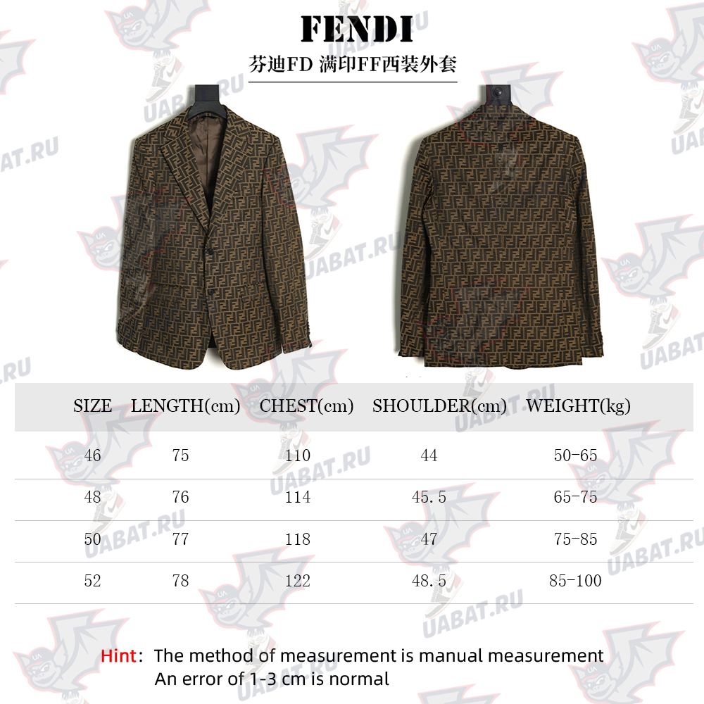 Fendi all over print FF suit jacket 46-52