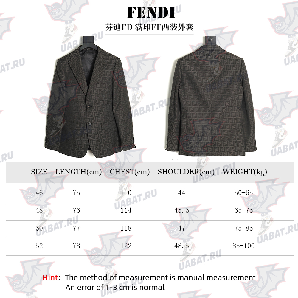 Fendi all over print FF suit jacket TSK1 46-52