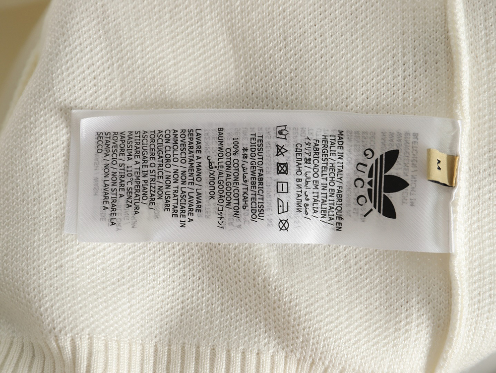Gucci x Adidas co-branded trefoil embroidered knitted jacket XS-L
