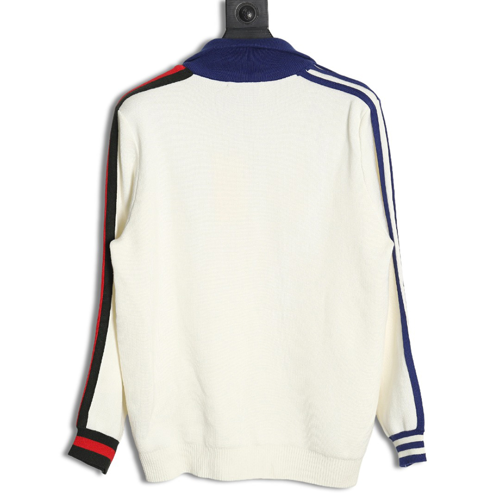 Gucci x Adidas co-branded trefoil embroidered knitted jacket XS-L
