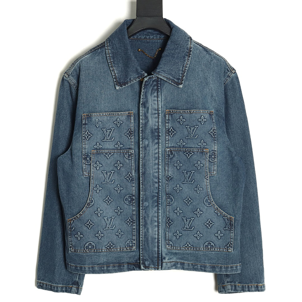Louis Vuitton embossed monogram denim jacket 46-52