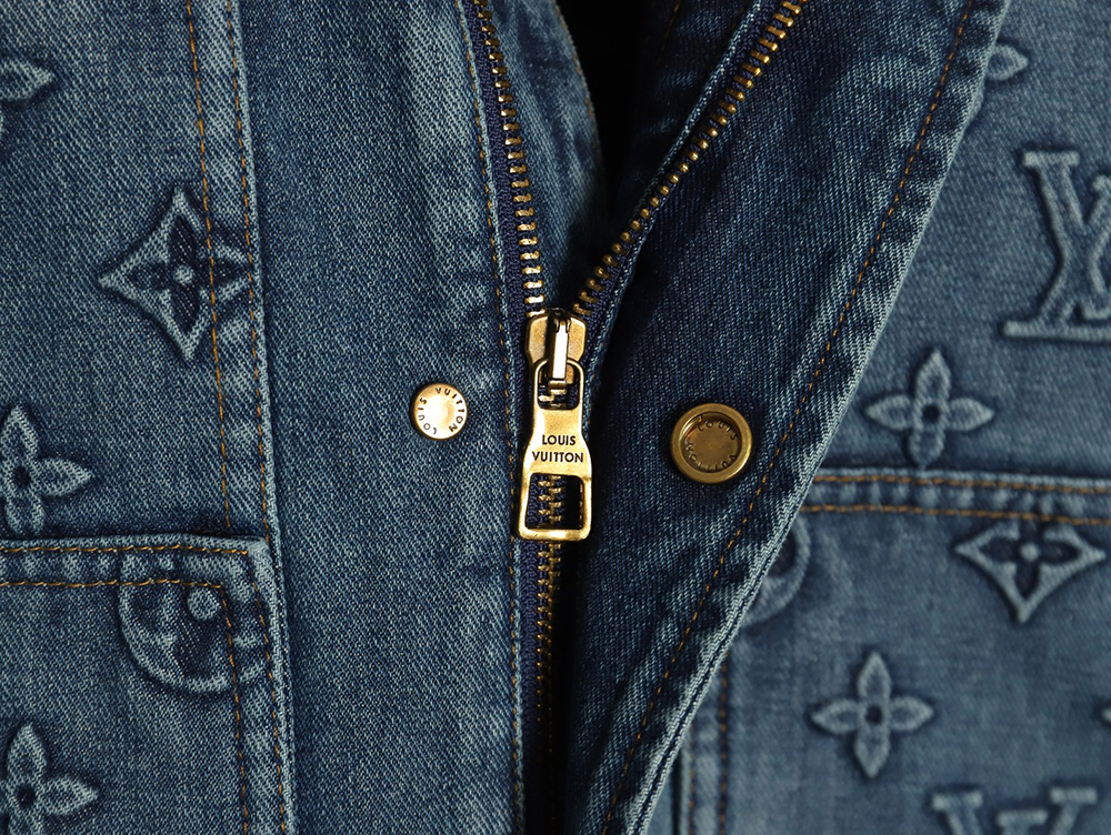 Louis Vuitton embossed monogram denim jacket 46-52