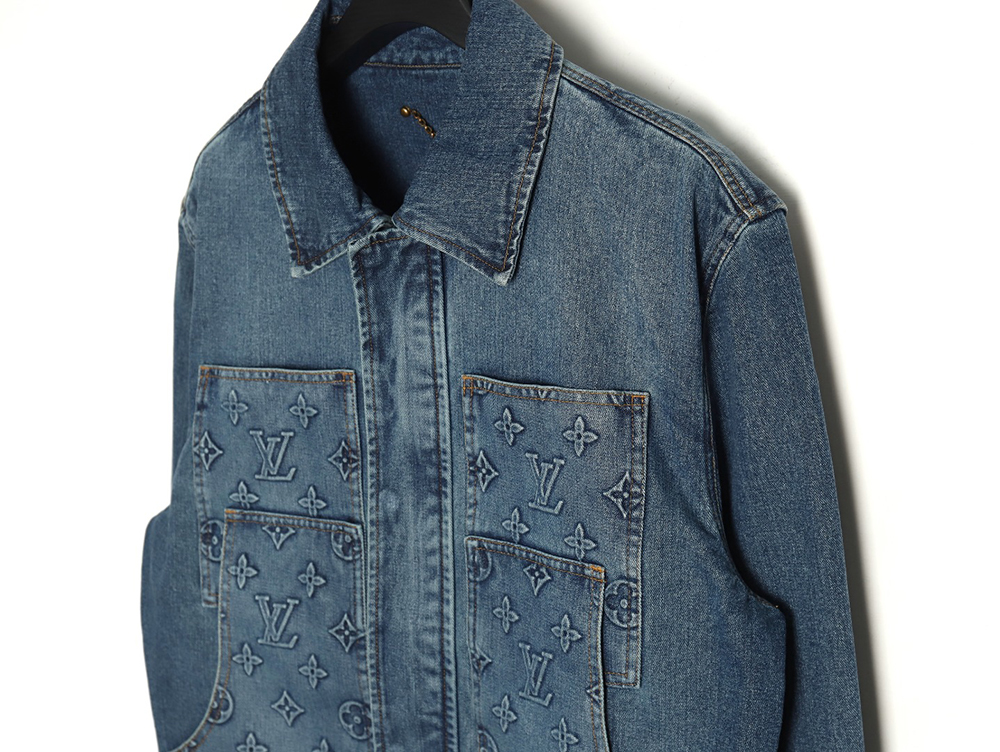 Louis Vuitton embossed monogram denim jacket 46-52