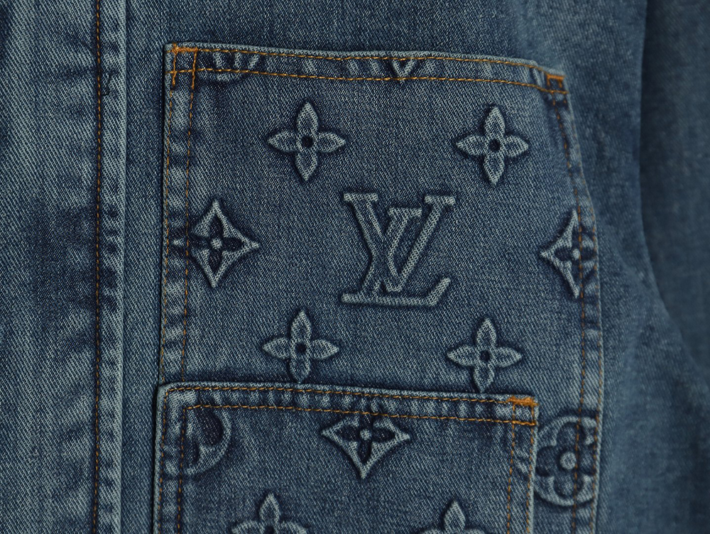 Louis Vuitton embossed monogram denim jacket 46-52