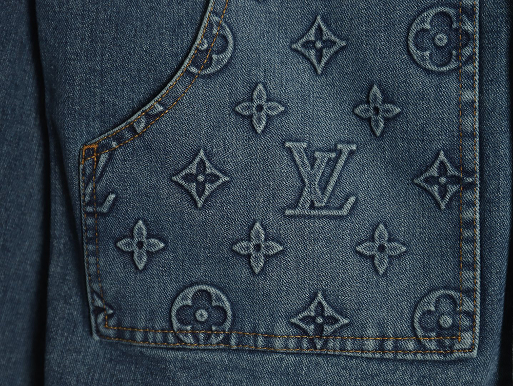 Louis Vuitton embossed monogram denim jacket 46-52