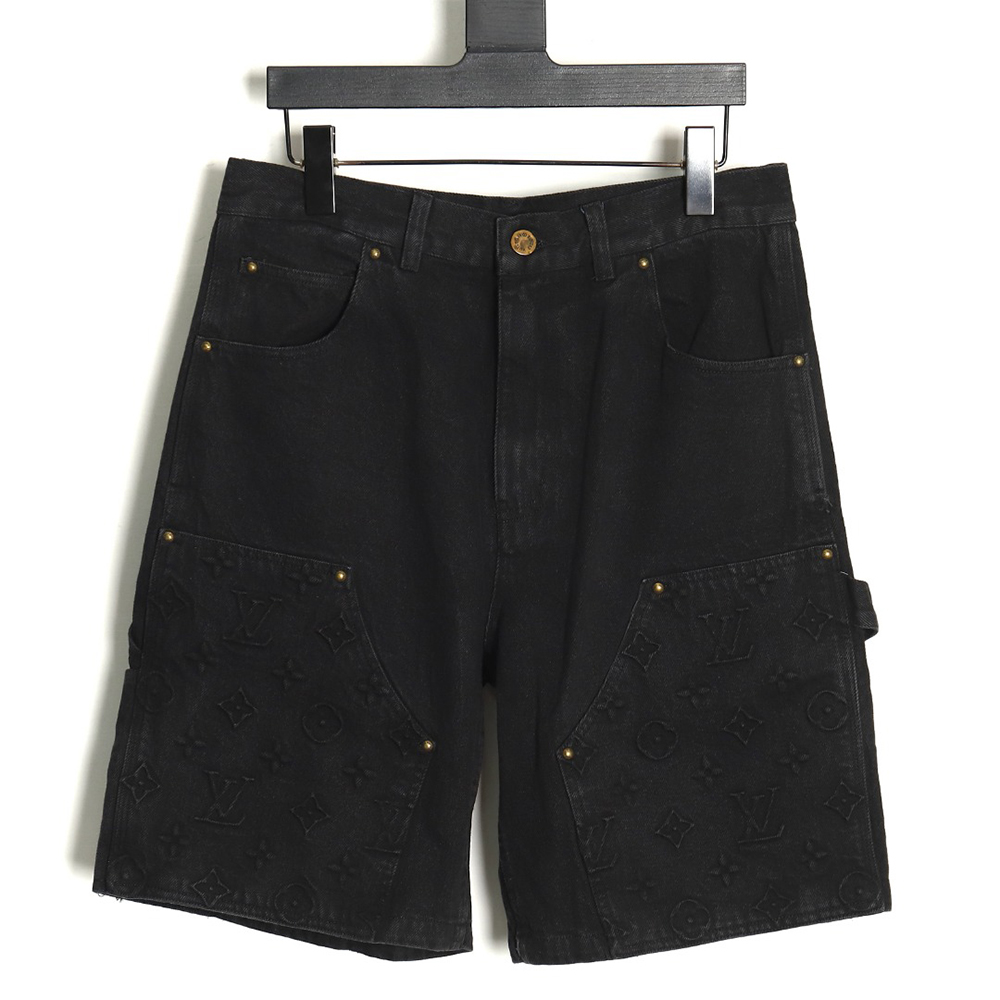 Louis Vuitton embossed monogram denim shorts S-XL