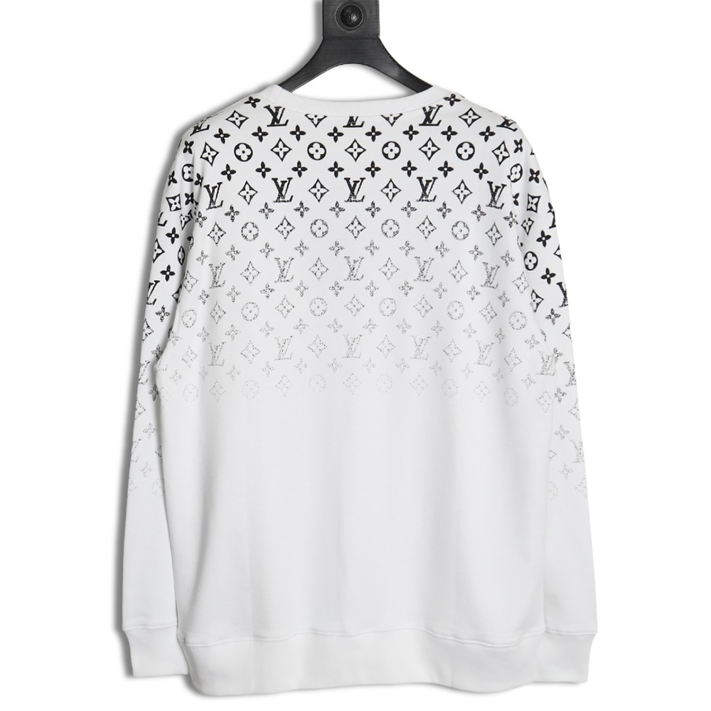 Louis Vuitton all-over monogram gradient round neck sweatshirt S-L