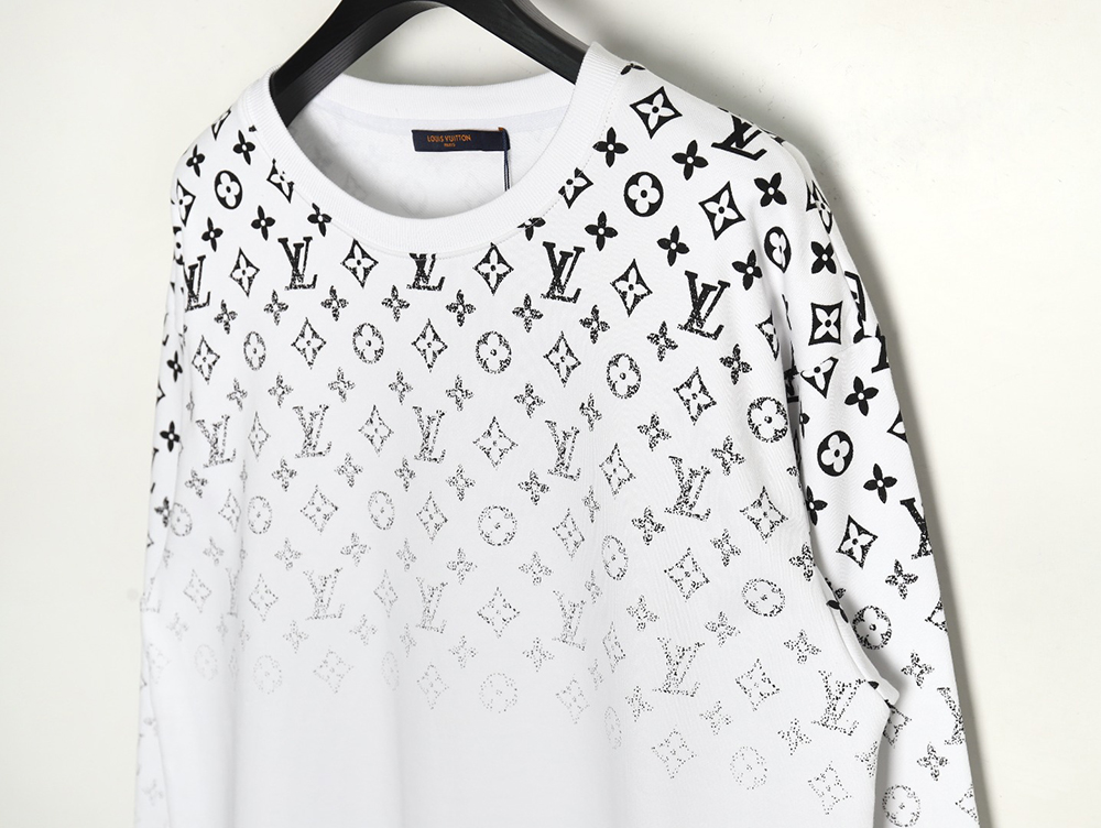Louis Vuitton all-over monogram gradient round neck sweatshirt S-L