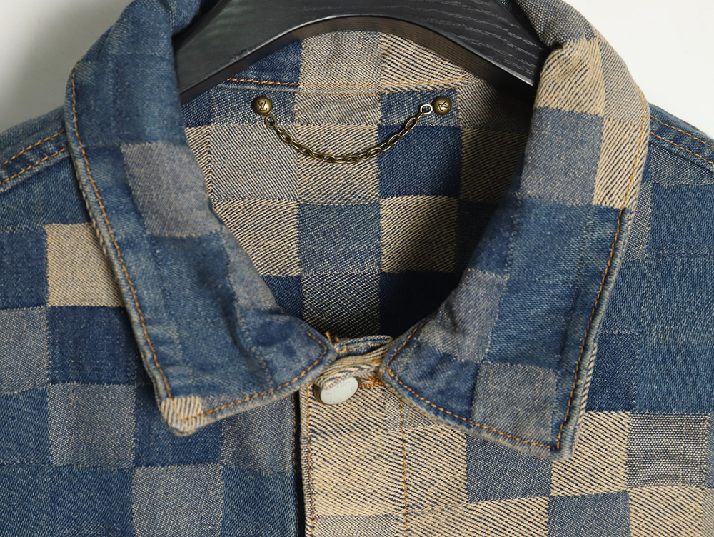 Louis Vuitton Pixel Checkerboard Denim Jacket 46-52