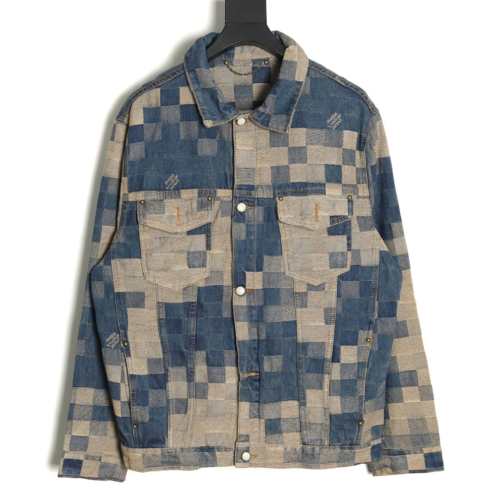 Louis Vuitton Pixel Checkerboard Denim Jacket 46-52