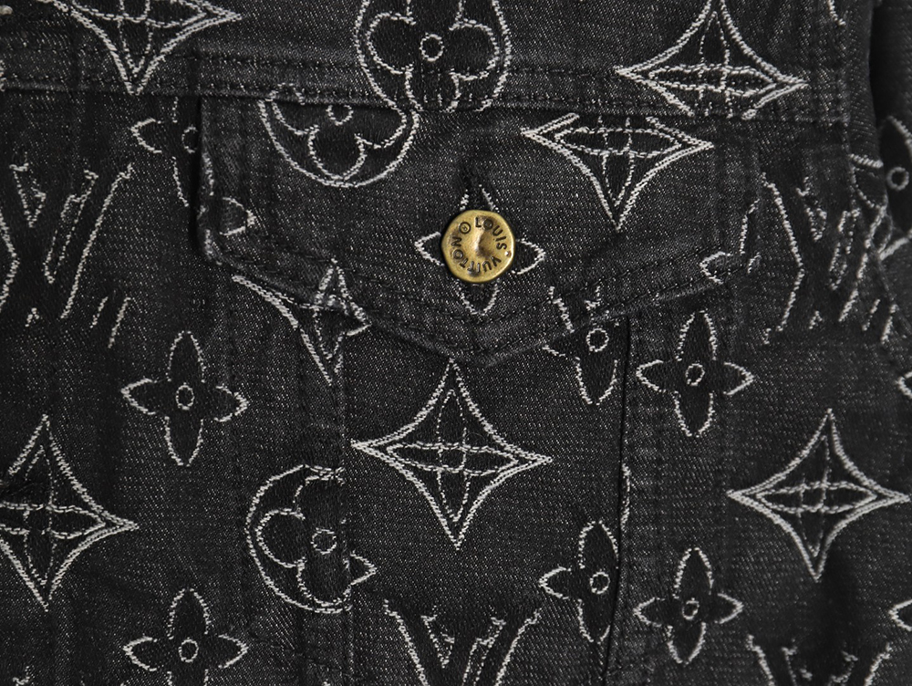 Louis Vuitton floral print denim jacket TSK1 46-52