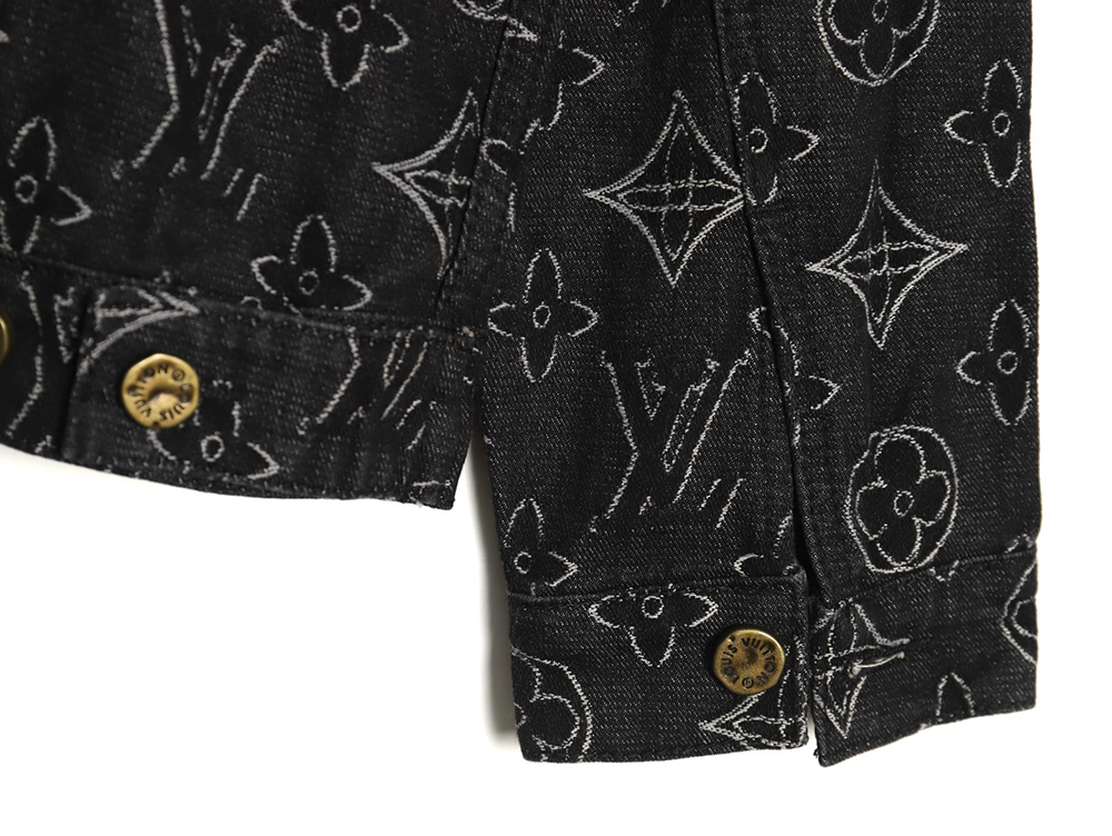 Louis Vuitton floral print denim jacket TSK1 46-52
