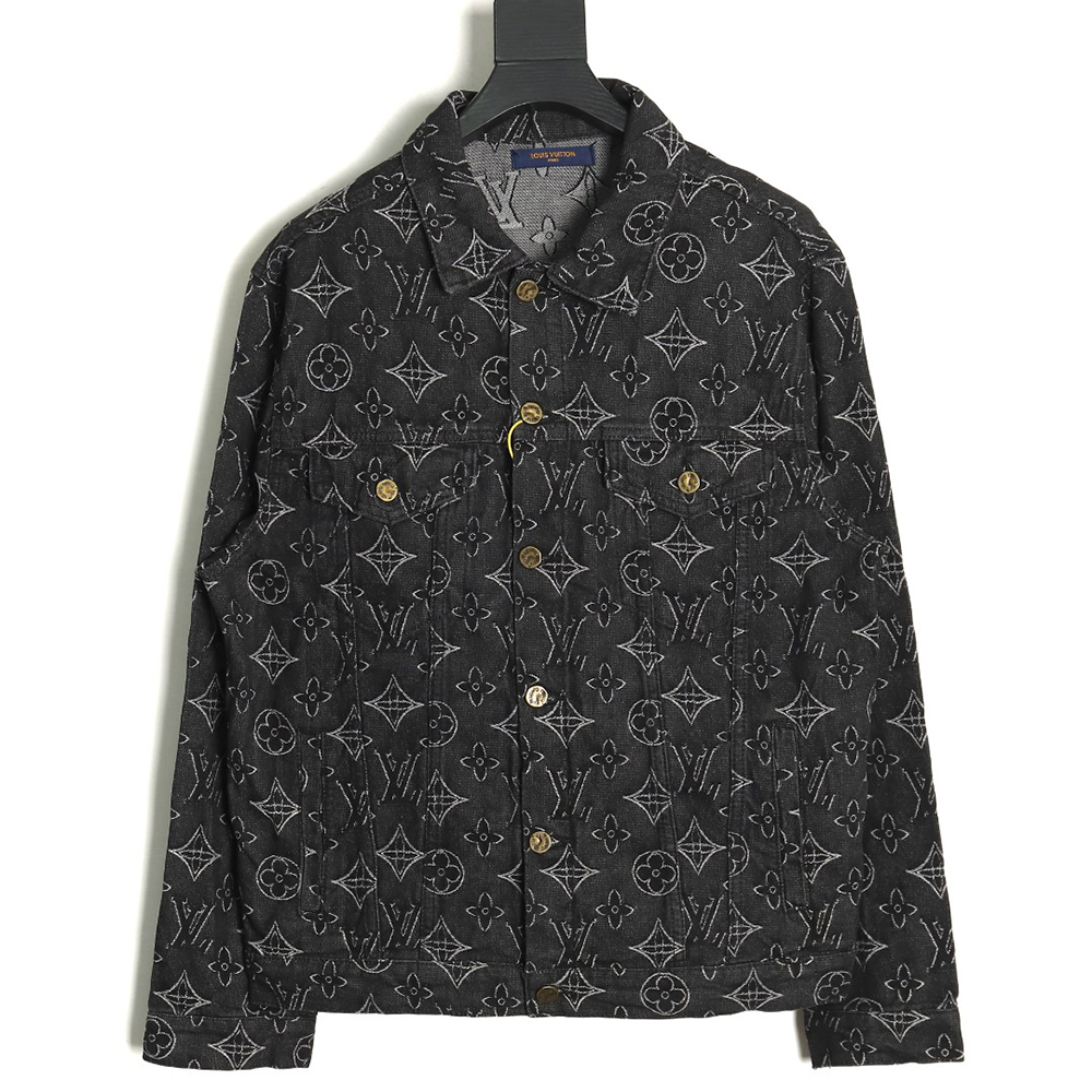 Louis Vuitton floral print denim jacket TSK1 46-52