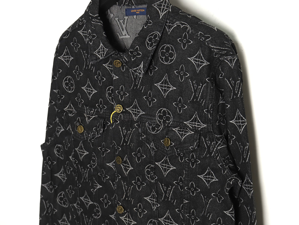 Louis Vuitton floral print denim jacket TSK1 46-52