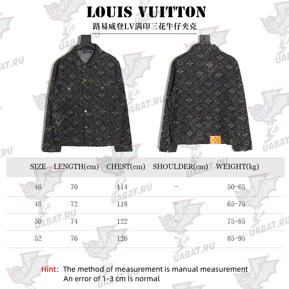 Louis Vuitton floral print denim jacket TSK1 46-52