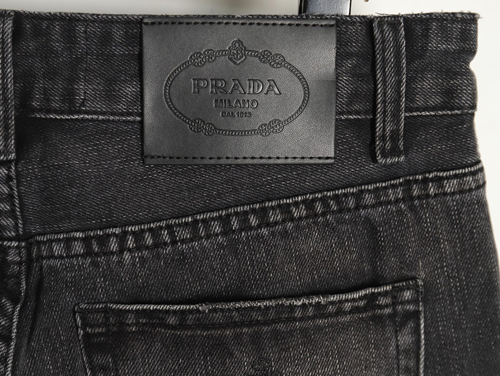 Prada washed jeans with triangle and logo embroidery S-XXL