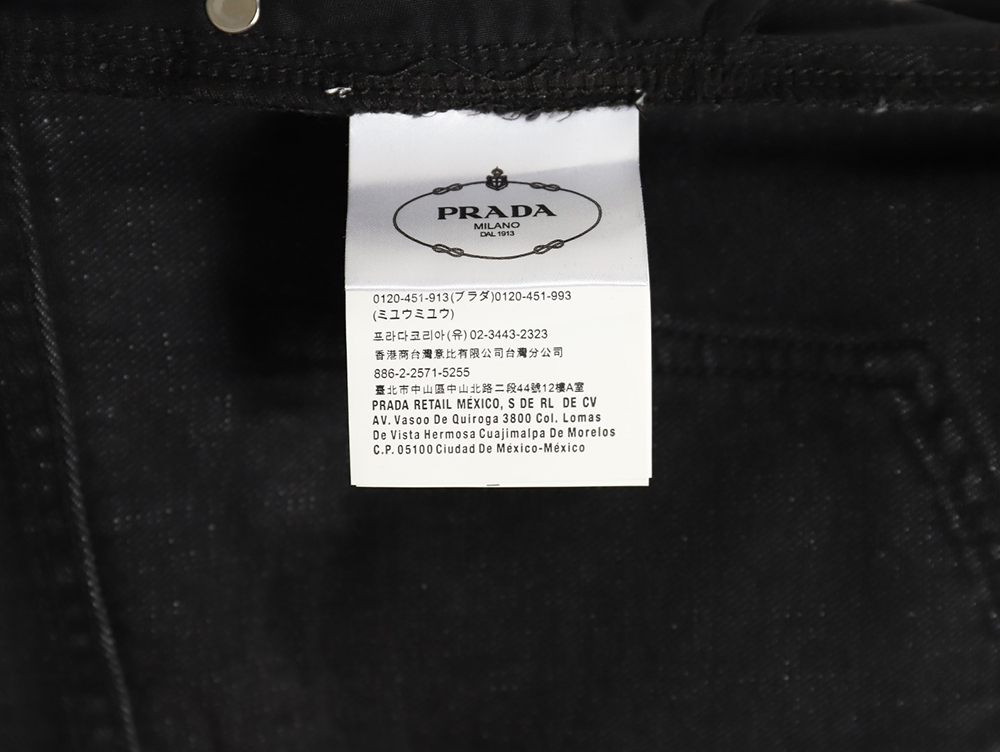 Prada washed jeans with triangle and logo embroidery S-XXL